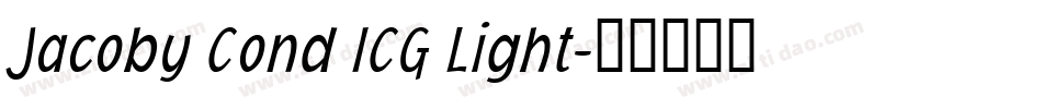 Jacoby Cond ICG Light字体转换